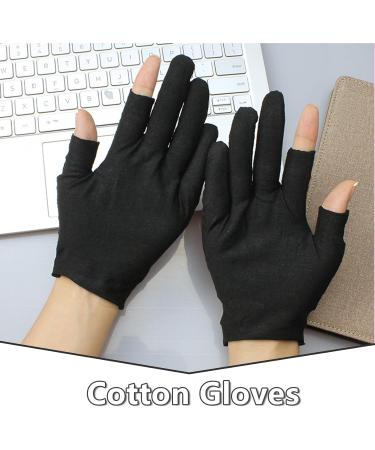Buy Lilbitty Cotton Gloves - 3 Pairs Moisturizing Gloves for Dry Hands | Overnight Moisture Therapy | Black - Buy Online on GoSupps.com