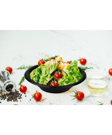 DecorRack 24 Small Plastic Bowls 7 inch Disposable Popcorn Soup and Salad Bowls Kids Birthday and Holiday Party Supplies Fruit Snack Serving Bowl 12 oz Black (Pack of 24) - Buy Online on GoSupps.com