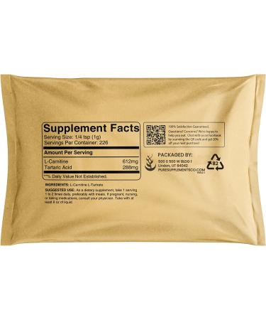 Lab-Verified L-Carnitine L-Tartrate 8oz Powder Amino Acid Supplement - Buy Online on GoSupps.com