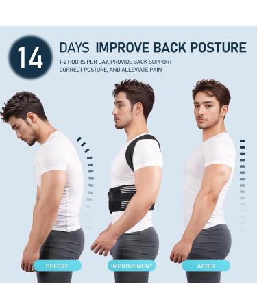 Posture Corrector for Women and Men SIZE M Back Brace Ergonomically Adjustable Breathable Back Shoulder Straightener Lumbar Support Pain Relief - Buy Online on GoSupps.com