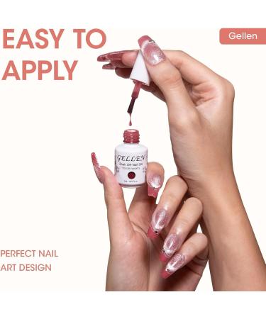Gellen Gel Nail Polish Kit - 4 Exquisite Colors Pink Burgundy Red Jelly Gel Nail Polish Set Soak Off Magnetic Cat Eye Gel Nail Kit with Magnet Blooming Gel Nail Polish for Spreading Effect Everything Nice - Buy Online on GoSupps.com