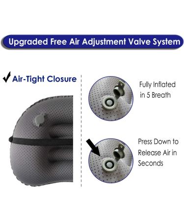 2-PACK Ultralight Inflatable Camping Pillow for Neck and Lumbar Support - Compact & Comfortable Travel Pillows in Black (2-Pack) - Buy Online on GoSupps.com
