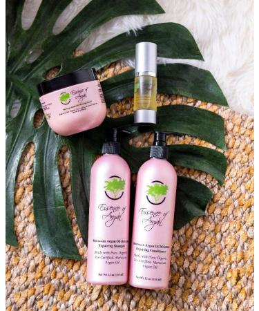 Essence of Argan Renewing Hair Care Products Infused with 100% Pure Moroccan Organic Argan Oil - Volumizes Nourishes Your Hair - All Hair Types (Shampoo & Conditioner Set) - Buy Online on GoSupps.com