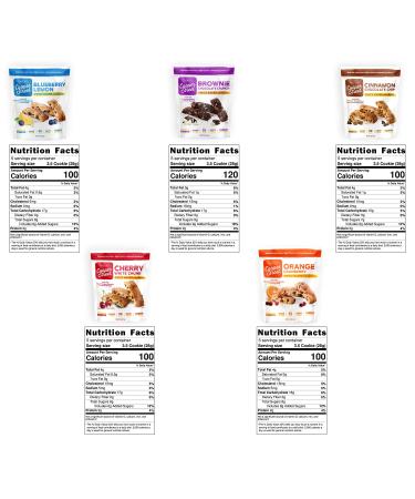Peaceful Squirrel Variety Cooper Street 5-Pack - All Natural Nut, Dairy, and Soy Free Twice Baked Cookies - Low Sugar and Calorie - 5 Flavors - 5 Bags, 5 Ounce - Buy Online on GoSupps.com