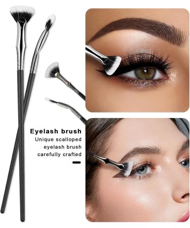 YOXIER Eyebrow Brush Lash Fan Mascara Brushes 2024 New Mascara Fan Brush Makeup Brush Eye Lashes Makeup Tools Eyelash Brush Makeup Tool for Upper Lower Eye Lash Black - Buy Online on GoSupps.com