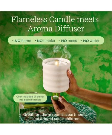 Shop Lifelines Flameless Candle & Aromatherapy Diffuser - Cordless Waterless Essential Oil Blend - Electric Candle in Cream Bubble - Buy Online on GoSupps.com