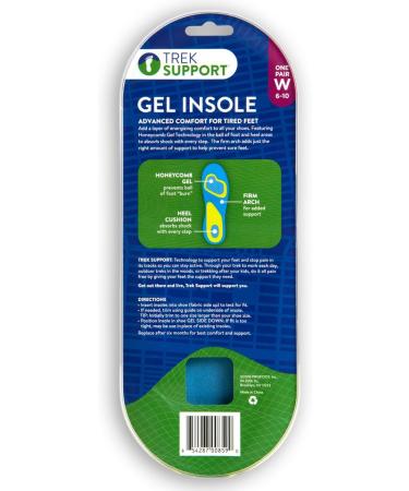 Trek Support Gel Insole Women Size 6-10 Medium - 1 Pair | Yellow Gel Insole - Buy Online on GoSupps.com