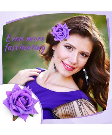 inSowni 12 Pieces Flamenco Dancer Mexican Rose Flower Brooches Pins Prom Party Wedding Bridal Floral Alligator Hair Clips Barrettes Accessories for Women Girls - Buy Online on GoSupps.com