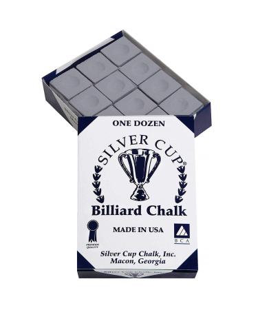 Bankers Gray Billiard Chalk Box of 12 USA