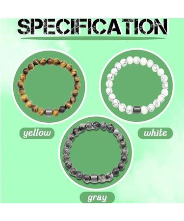 Gokame Smoking Cessation Bracelet Set | Anti-Anxiety & Positive Energy Bracelets for Men & Women | 8mm 3PCs Spiritual Quitting Companion - Buy Online on GoSupps.com