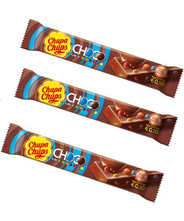 Perfetti Van Melle Pack of 40 Chupa Chups CHOCO MILK Mini Chocolate Bars 22g Snack
