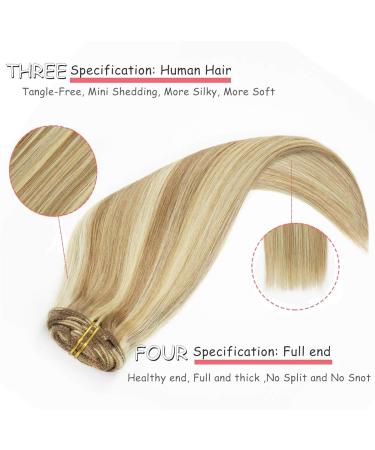 Hair Toppers for Women Clip In Human Hair Extensions Straight Highlight Ash Brown to Blonde #8/613 Human Hair Extensions 120 Grams Hair Extensions Layered Hairpiece Messy Hair Bun Hairpiece(16inches) 16inches 120g/Set - Buy Online on GoSupps.com