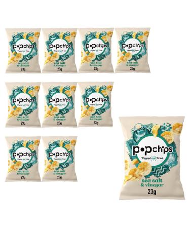 10 x 23g Popped Potato Snack Sea Salt & Vinegar Flavour Not Fried Vegan