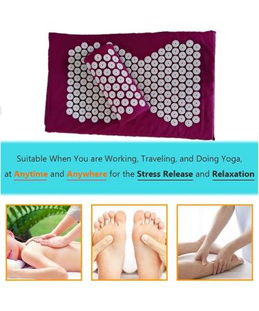 Dunlap Massage Cushion - Acupressure Yoga Mat with Pillow | Dark Blue Massage Mat for Pain Relief | International Shipping Available - Buy Online on GoSupps.com