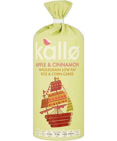 Kallo Apple & Cinnamon Wholegrain Rice & Corn Cakes 127g - Healthy Snack Option - Buy Online on GoSupps.com