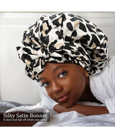 Extra Large Satin & Silk Bonnet for Women | Ideal for Curly Hair, Braids & Sleeping | Coffee Color - Buy Online on GoSupps.com
