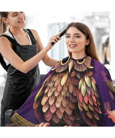Kigai Cute Owls Barber Cape - Professional Waterproof Hair Cutting Cape for Men & Women with Adjustable Snap Closure - Buy Online on GoSupps.com
