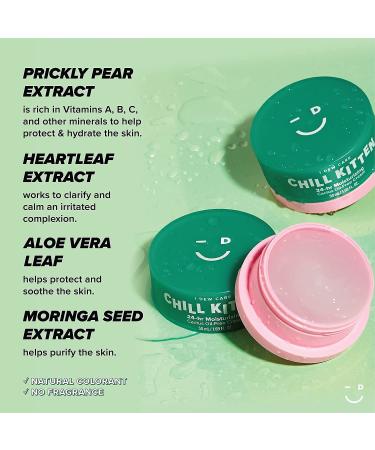 I DEW CARE Chill Kitten Moisturizer Face Cream - 24 Hour Aloe Vera Gel for Dry & Red Skin - Cactus Oil-free Formula - 1.69 Fl Oz - Buy Online on GoSupps.com