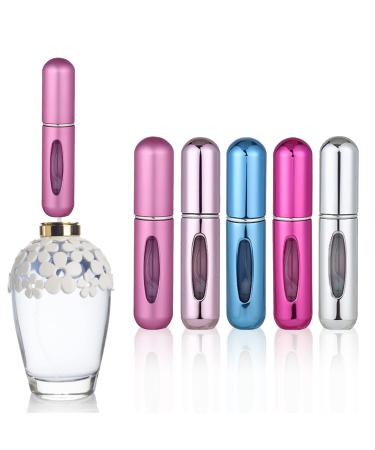 Perfume Travel Refillable Portable Perfume Atomizer Bottle 5ML Mini Refillable Perfume Spray Bottles Atomizer 5 Pack Travel Perfume Bottle for Outdoor and Traveling