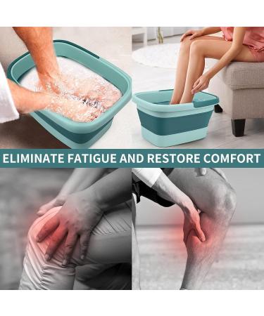 Foldable Foot Bath with Massage Nubs - Green Foot Tub for Relaxation & Fatigue Relief | International Shipping - Buy Online on GoSupps.com
