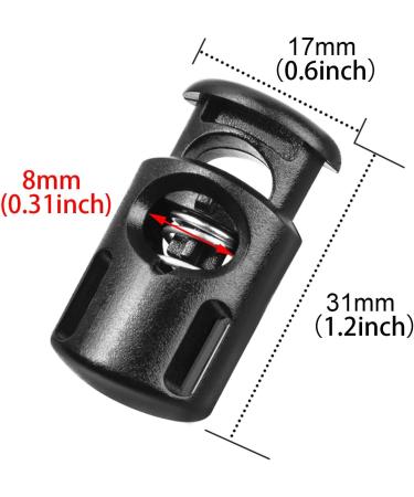 DYZD Plastic Cord Locks End Spring Stop Toggle Stoppers Multi-Colour (20PCS  Black) - Buy Online on GoSupps.com