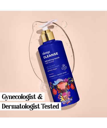 Always Cleanse Feminine Intimate Wash for Women - pH Balanced, Lightly Scented, Gynecologist Tested - 16.8 Fl Oz (2 Bottles) - Buy Online on GoSupps.com