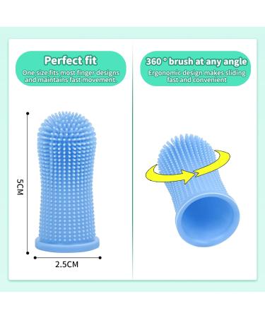 KMZ 4PCS Dog Finger Toothbrush 360 Pets Teeth Cleaning Toothbrush Silicone Teeth Cleaning Breath Dental Care Plaque Off Dog Cat Puppy Toothbrush - Buy Online on GoSupps.com