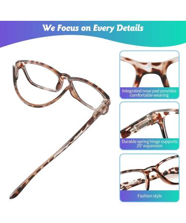 6-Pack Reading Glasses with Blue Light Blocking - Anti Eyestrain & Glare Computer Readers for Men & Women (1.5x Mixed Colors - Buy Online on GoSupps.com