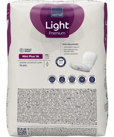 Abena Eco-Friendly Women's Incontinence Pads - Fast Absorption & Protection - Mini Plus 1A 200ml 16PK - Buy Online on GoSupps.com
