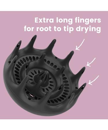 Xtava Black Orchid Hair Diffuser for 1.8 inch Blow Dryer Nozzle - Buy Online on GoSupps.com