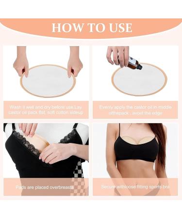 Mild Castor Oil Nursing Pads - 2 Pack Leak-Proof Washable & Hypoallergenic for Breastfeeding - Promote Blood Circulation - Buy Online on GoSupps.com