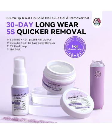SAVILAND Solid Nail Glue Gel & Remover Kit | Strong Adhesive & UV Light for Press-On Nails | Complete Nail Tools for Gel Application & Easy Removal - Buy Online on GoSupps.com