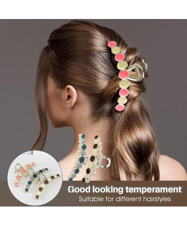 3 Pack Metal Hair Claw Clips - Fashion Hair Clips for Women and Girls, Ideal for Thick & Thin Hair - Buy Online on GoSupps.com