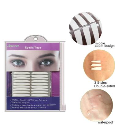 Double Eyelid Ligaments - Invisible Eyelid Stripes for Sagging Eyelids | Self-Adhesive Correction Strips | 24-Hour Durability Beauty Tool - Buy Online on GoSupps.com