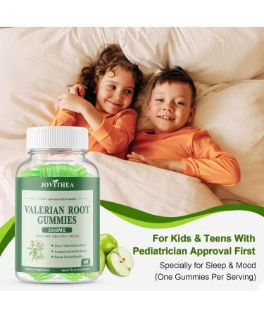 2 Pack Organic Valerian Root Gummies Herbal Supplements for Calm & Relaxation Natural Sleep Support for Adults & Kids Melatonin Free Vegan Non-GMO Gluten Free Apple Flavor 120 Count 60 Count (Pack of 2) - Buy Online on GoSupps.com