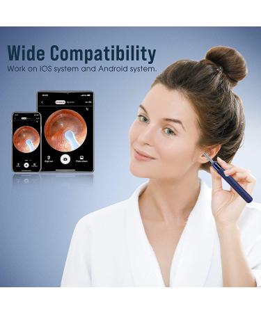 Ear Wax Removal Kit with 1080P Camera and 6 Ear Picks - Blue | For iPhone, iPad, Android | Otoscope with Light - Ear Cleaner for Effective Cleaning - Buy Online on GoSupps.com