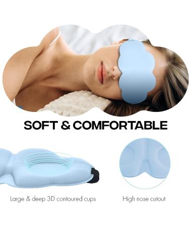 MadebyGNL 3D Contoured Sleep Mask | Soft Silky Blindfold for Side Sleepers | Adjustable Strap | Blue | Great Gift for Men, Women, Kids - Buy Online on GoSupps.com