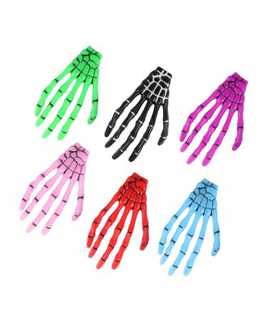 Lurrose Halloween Hair Clips Skeleton Hands Bones Hair Clips Hairpins Accessories for Party 6Pcs