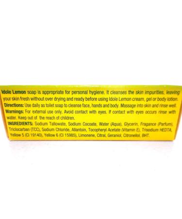 Idole Exfoliating Soap - Lemon | 2.82 oz | Gentle Skin Scrub for Healthy Glow | International Shipping Available - Buy Online on GoSupps.com