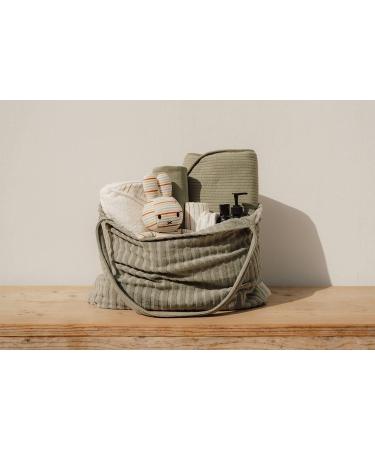 Little Dutch TE40873020 Dark Green Terry Cloth Beach & Diaper Bag - Stylish Versatile & Eco-Friendly International Shipping - Buy Online on GoSupps.com