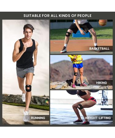 Fit Geno 1-Pack Patella Knee Brace for Knee Pain Knee Compression Sleeve Knee Brace for Arthritis Pain and Support Essential Workout Knee Guard Knee Pads for Women and Men Small (For Upper Knee 12-22 Inch) - Buy Online on GoSupps.com