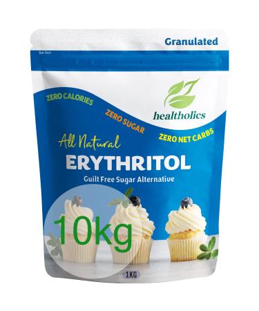 Erythritol 10kg (10 x 1kg) Natural Granulated Zero Calorie Keto Friendly Sugar Alternative