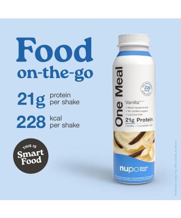  NUPO NUPO Vanilla One Meal Shake with 24 vitamins and minerals high in protein and no added sugar delicious weight loss shakes for women and men 12 x 330 ml - Buy Online on GoSupps.com