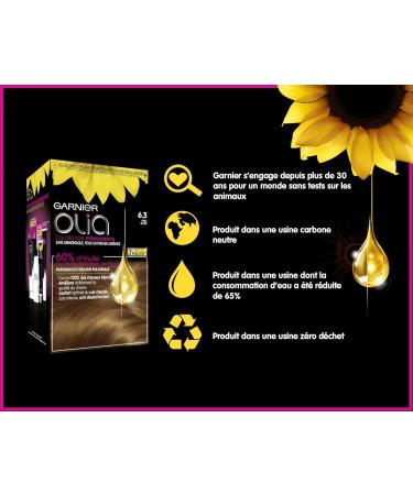 Coloraci n permanente Garnier-Olia a base de aceite sin amon aco color casta o Miel Dor  - Buy Online on GoSupps.com