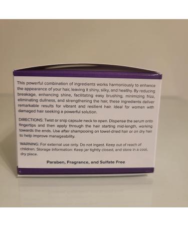 Dermgenix Daily Hair Serum Capsules Advanced Keratin and Ceramide Repair Formula for Damaged and Frizzy Hair (25 ct) - Buy Online on GoSupps.com