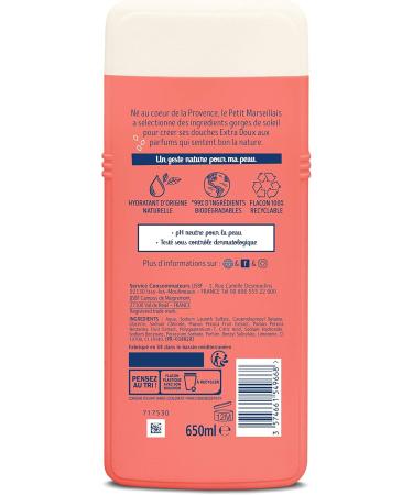 Le Petit Marseillais Extra Gentle Bath & Shower Gel White Peach & Organic Nectarine 650ml - Buy Online on GoSupps.com