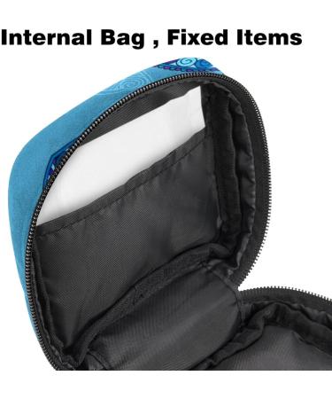 Portable Women's Binding-Up Bags | Menstrual Cup Pocket & Insert Bag for Teenage Girls | Art Navy Blue Sea Turtle | Perfect for First Period & Tampons - Buy Online on GoSupps.com