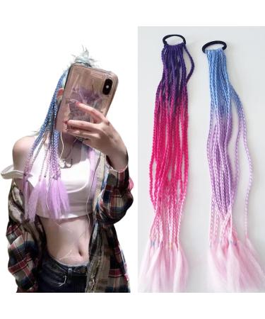 Colorful Clip-In Hair Extensions - 2 Pieces of Synthetic Hair Parts for Parties & Daily Styles - Buy Online on GoSupps.com