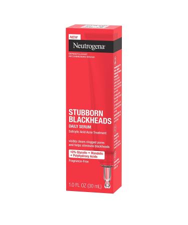 Neutrogena Blackheads Daily Acne Facial Serum | Salicylic Glycolic Acids | Oil-Free Serum for Acne-Prone Skin | Clears Clogged Pores | 1 fl. oz - Buy Online on GoSupps.com