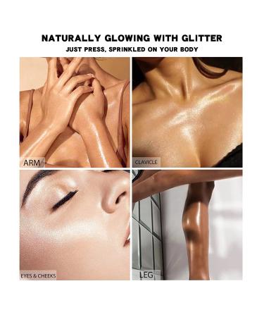 KYDA Highlighter Powder Spray - Champagne Gold | Shimmer Sparkle Makeup for Face & Body - Buy Online on GoSupps.com